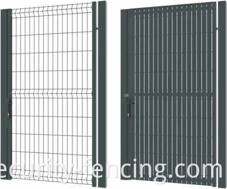 Nuovi pannelli in rete per privacy del design e porte di ferro con doghe in PVC per cortile giardino